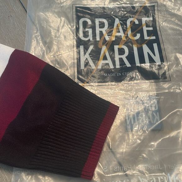 🆕Grace Karin women open front knit striped cardigan sweater lightweight Size XL - Picture 10 of 12